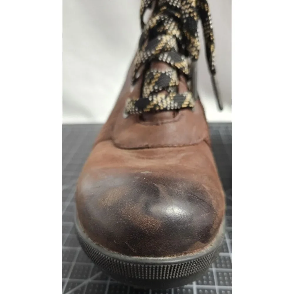 SOREL woman‎ Lexi wedge brown waterproof leather ankle boots US 6